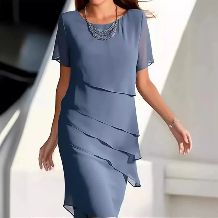 Robe midi en mousseline pour femme | Luks Occasions à porter