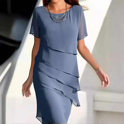 Robe midi en mousseline pour femme | Luks Occasions à porter