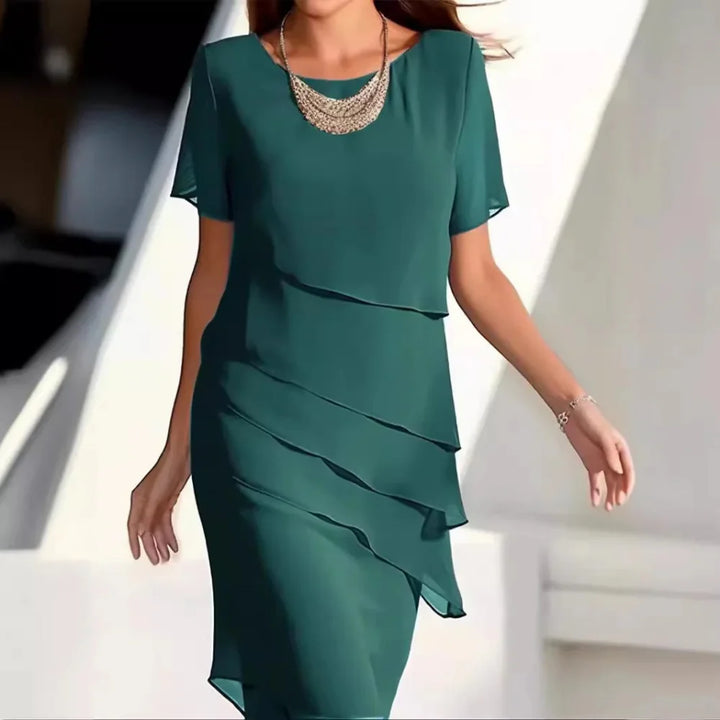 Robe midi en mousseline pour femme | Luks Occasions à porter