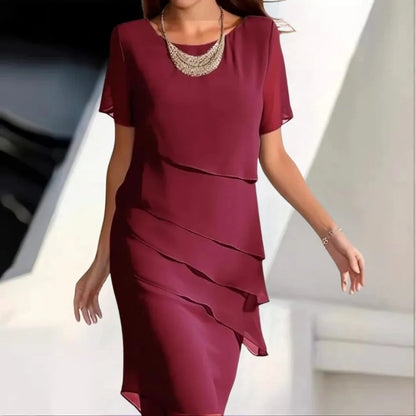 Robe midi en mousseline pour femme | Luks Occasions à porter