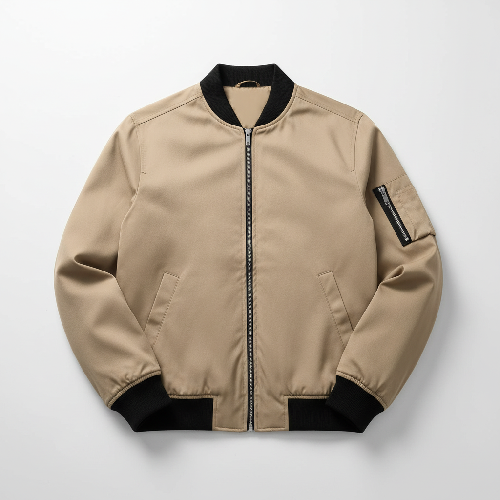 Giacca Bomber Uomo Slim Fit | Zip Manica Tasca Stile Quotidiano