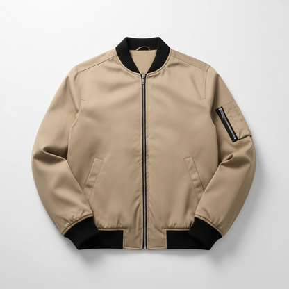 Giacca Bomber Uomo Slim Fit | Zip Manica Tasca Stile Quotidiano