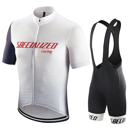 Set bărbătesc cu tricou de ciclism și pantaloni scurți cu bretele | Set de vară respirabil