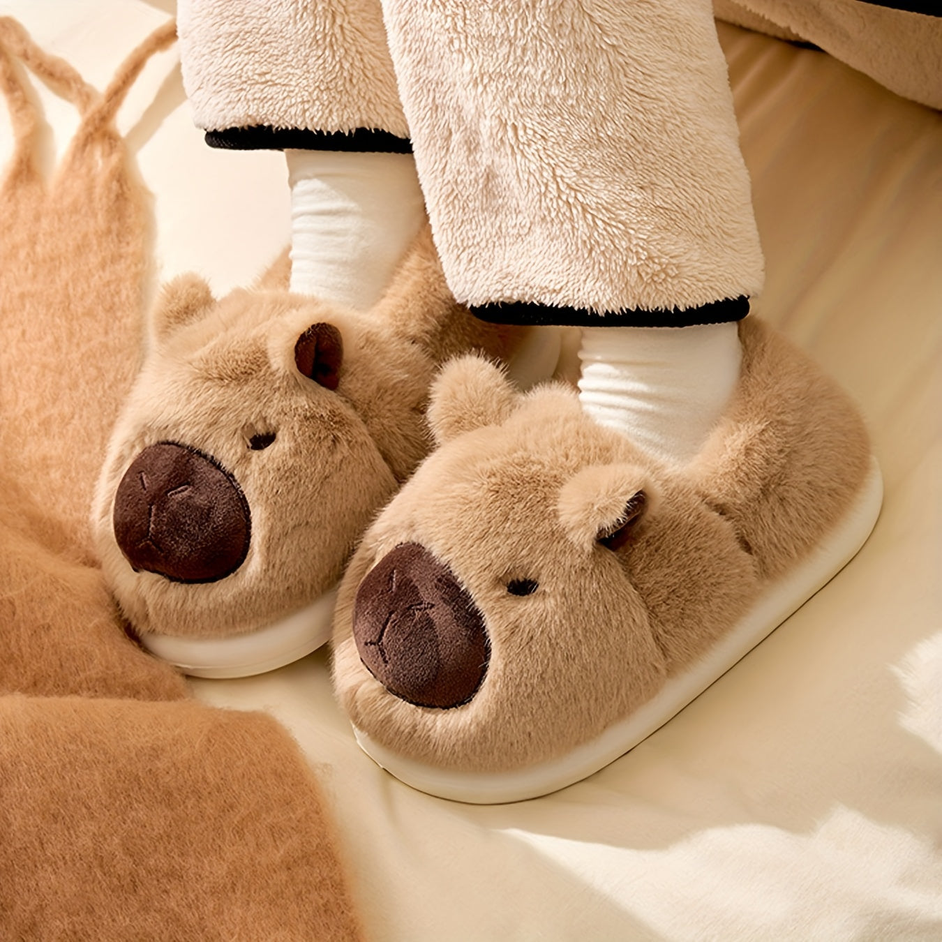 Puha Kapibarák Plüss Papucs | Otthoni Kényelmes Melegség