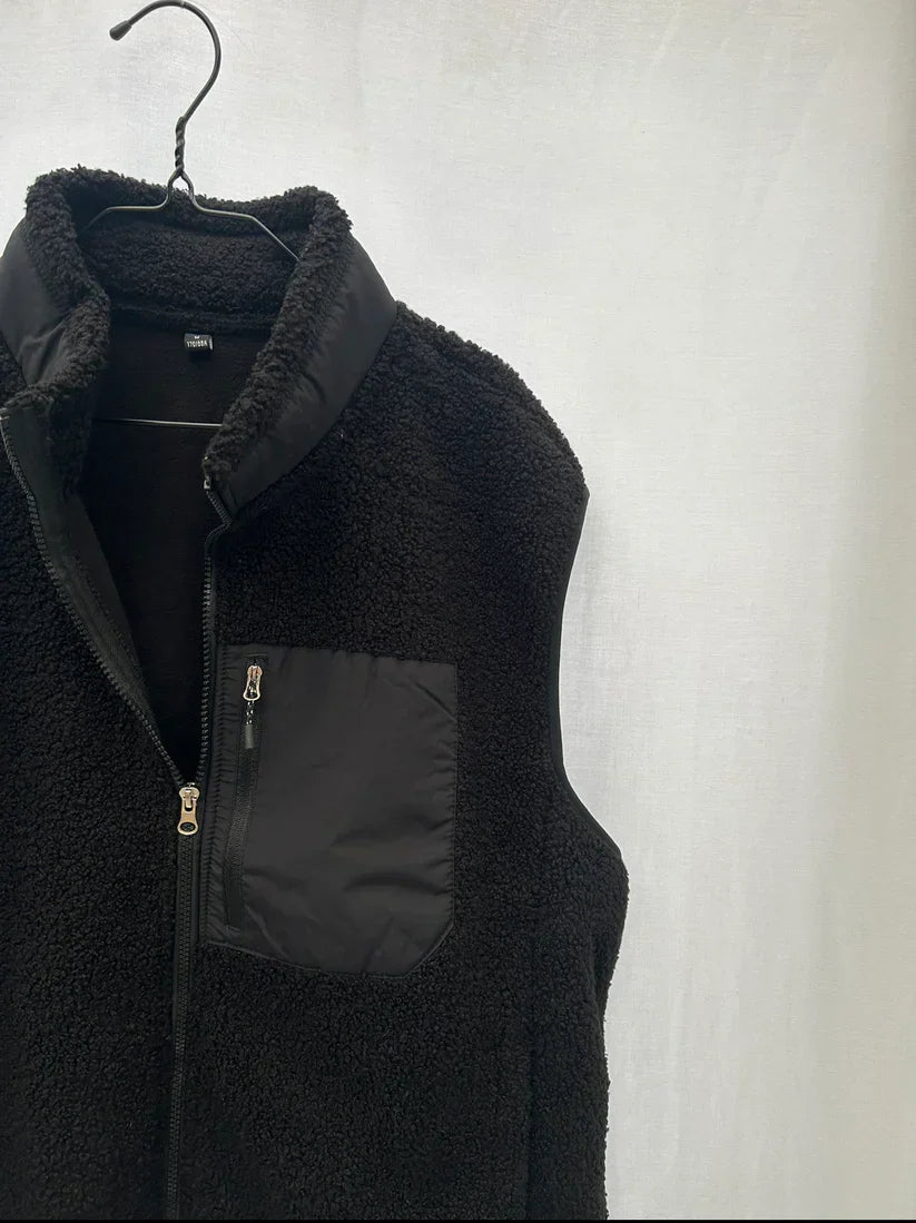 Kamizelka Polarowa Na Co Dzień dla Mężczyzn | Przytulna Warstwa Na Koszulę Lub Bluzę z Kapturem