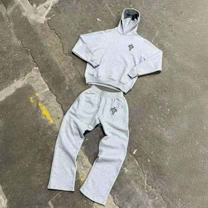 Ensemble homme grande taille avec sweat à capuche et pantalon | ensemble doux pour la maison