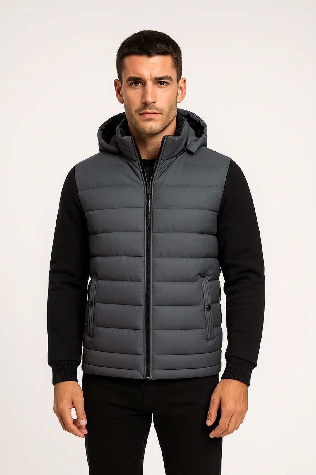 Men's Quilted Jacket with Hood | Comfortable Casual Outerwear