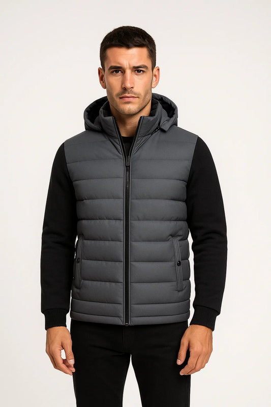 Ανδρικό Καπιτονέ Μπουφάν με Κουκούλα | Άνετα Καθημερινά Εξωτερικά Ρούχα