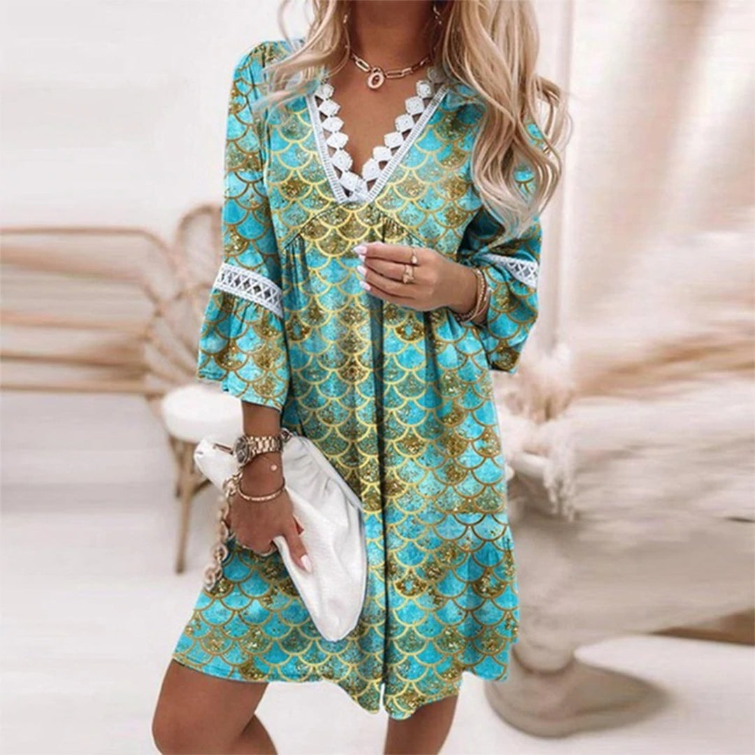 Robe d'été bohème pour femme | Détail en crochet