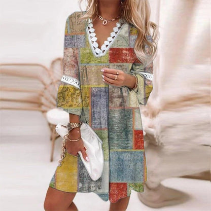 Robe d'été bohème pour femme | Détail en crochet