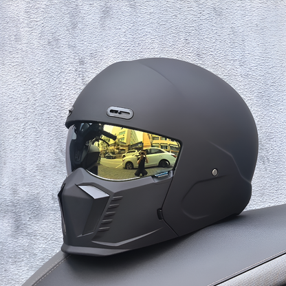 Casco Retro para Motocicleta | Estilo Piloto con Cara Abierta