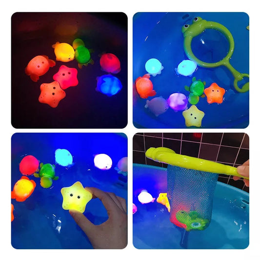 Conjunto de juguetes para baño Amigos luminosos