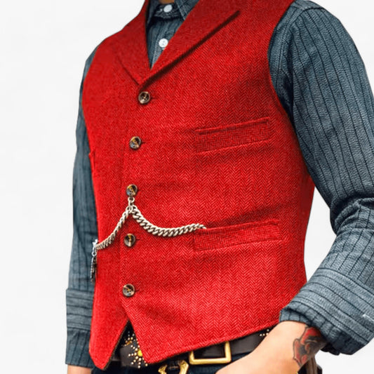 Chaleco de Lana Atemporal para Hombre | Diseño Clásico en Espiga