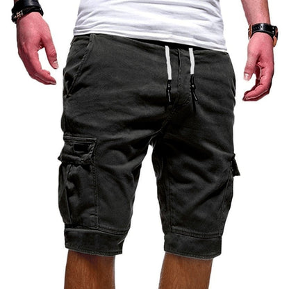 Shorts cargo pour hommes | Shorts d'été avec plusieurs poches et cordon de serrage