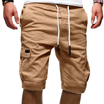 Shorts cargo pour hommes | Shorts d'été avec plusieurs poches et cordon de serrage