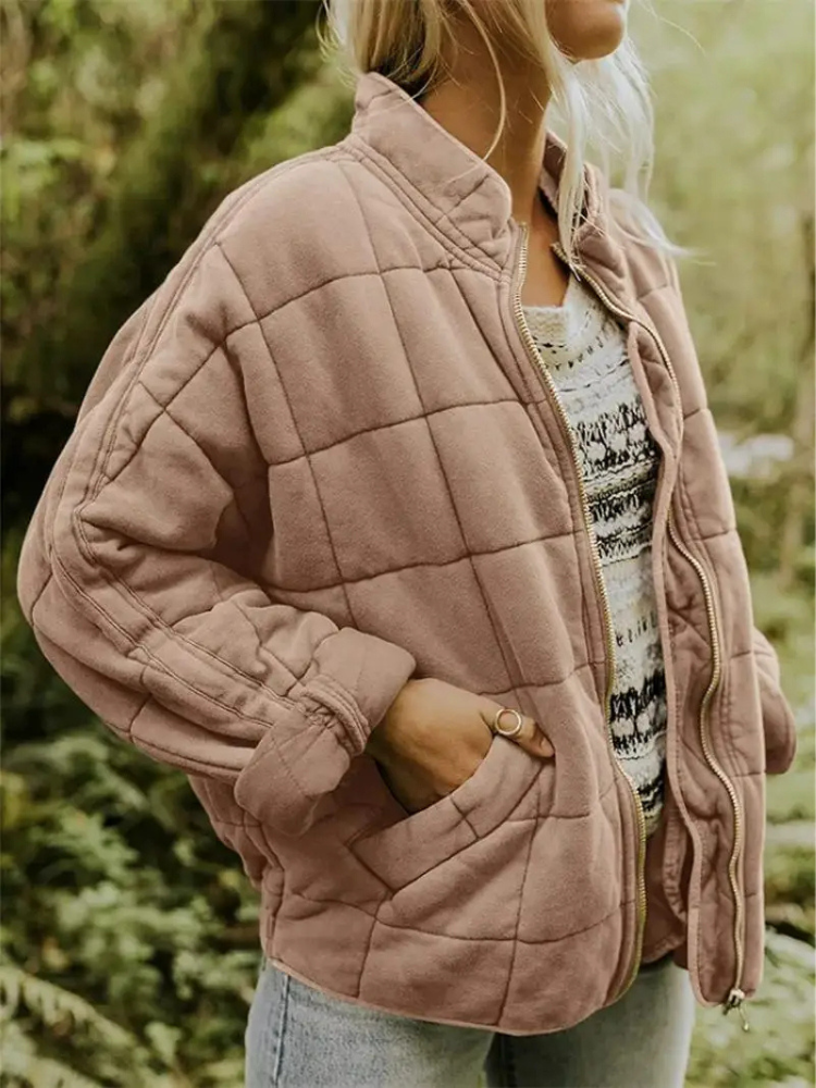 Elegant quilted winter jacket for women