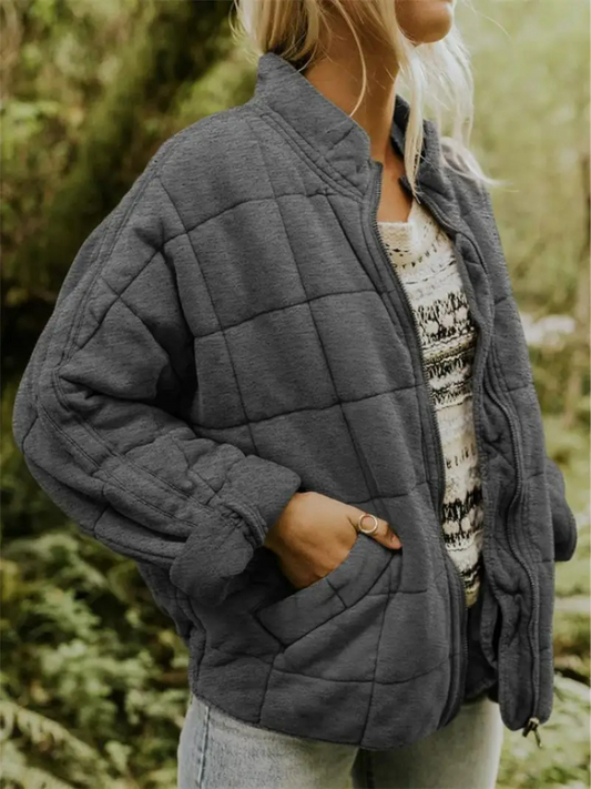 Elegant quilted winter jacket for women