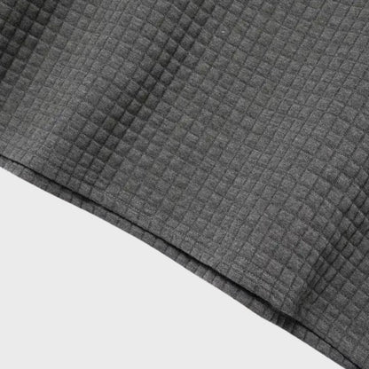 Men's Polo Shirt with Checkered Pattern | Contrast Collar Details