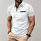 Men's Polo Shirt with Checkered Pattern | Contrast Collar Details