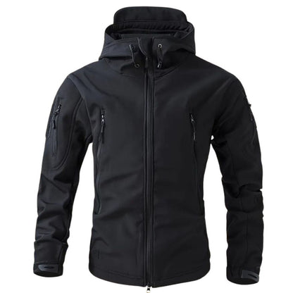 Férfi softshell dzseki | Kapucnis, több cipzáras zsebbel