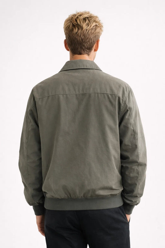 Chaqueta para Hombre | Abrigo Casual Ligero y Versátil con Cuello y Cremallera de Largo Completo