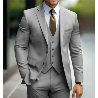 Men's 3-Piece Wedding Suit with Vest