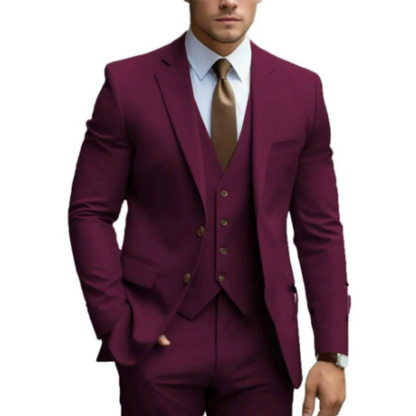 Men's 3-Piece Wedding Suit with Vest