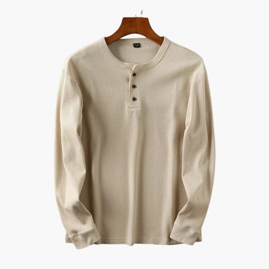 Camisa Henley para Hombre con Botones | Casual para el Día a Día