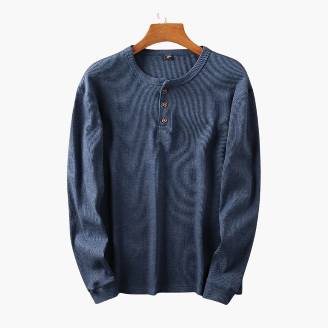 Męska Koszula z Guzikami Henley | Casualowy Na Co Dzień