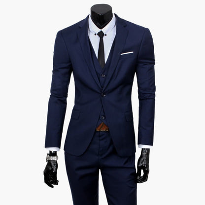 Costume homme 3 pièces avec gilet | Respirant toute saison