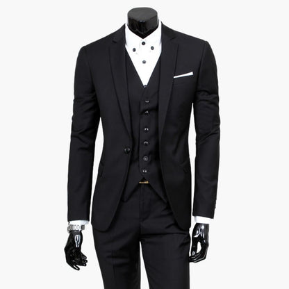 Costume homme 3 pièces avec gilet | Respirant toute saison