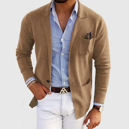 Męska Marynarka z Dzianiny | Styl Casualowy i Biznesowy