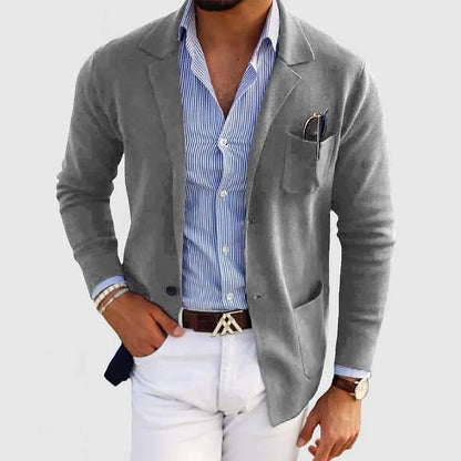 Męska Marynarka z Dzianiny | Styl Casualowy i Biznesowy