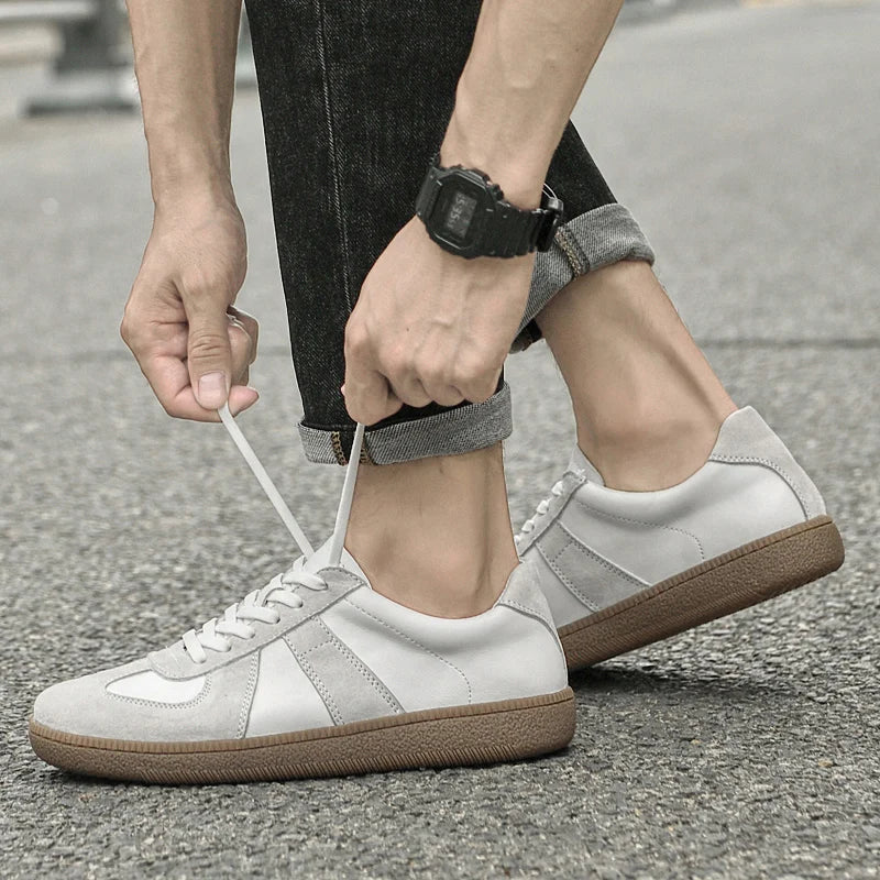 Men's Suede Sneakers with Durable Outsole