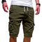 Shorts cargo pour hommes | Shorts d'été avec plusieurs poches et cordon de serrage