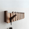 Wooden Wall Hanger with Retractable Hooks | Hallway Coat Rack for Jackets