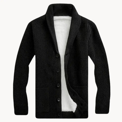 Shawl Collar Fleece Cardigan | Men's Casual Fit