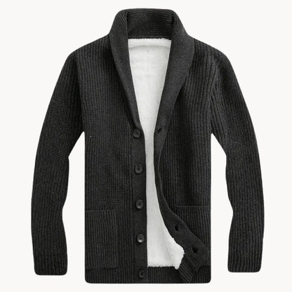 Shawl Collar Fleece Cardigan | Men's Casual Fit