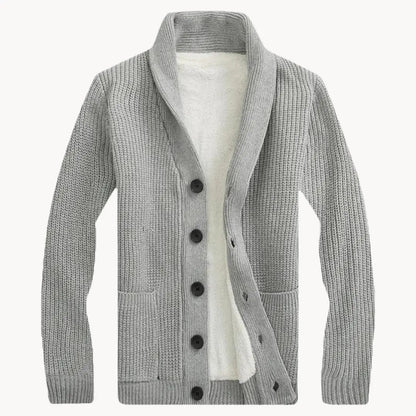 Shawl Collar Fleece Cardigan | Men's Casual Fit