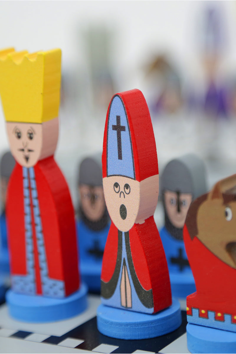 Juego de Ajedrez de Madera para Niños | Juego Educativo de Estrategia 30x30 cm