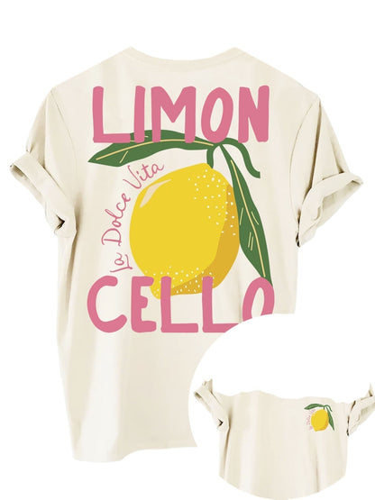 Dámská halenka s citronovými vzory | Lehká letní stylová košile