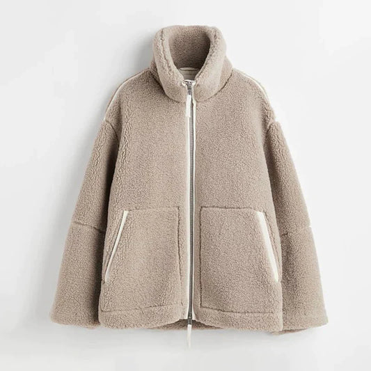 Women's Plus Size Plush Coat