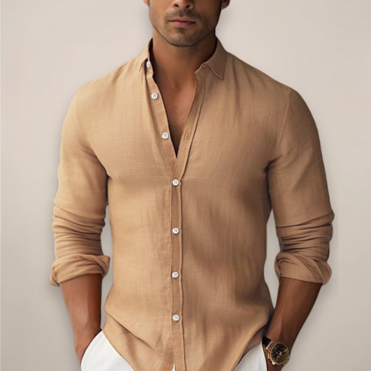 Chemise d'été décontractée pour homme avec boutons sur le devant