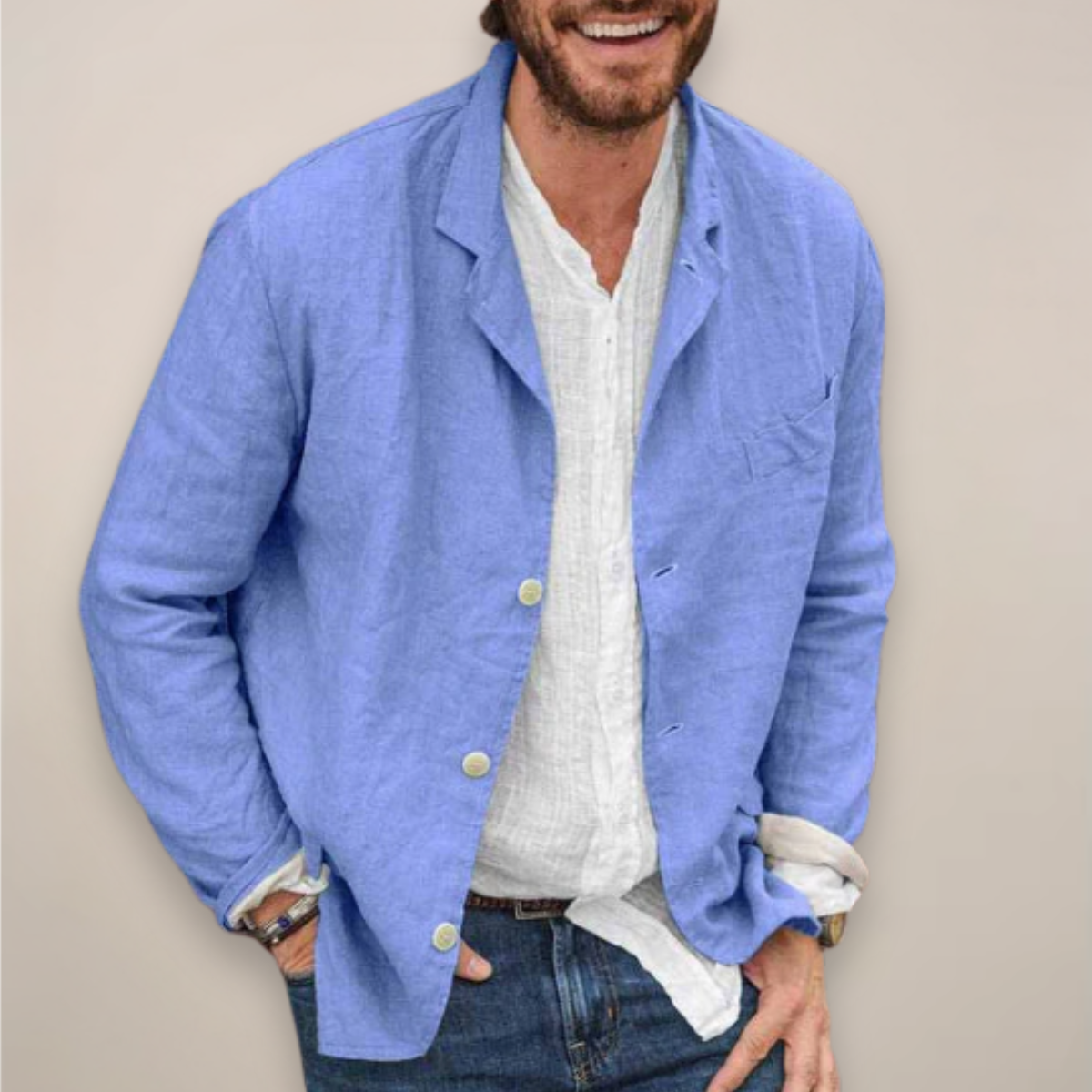 Giacca da uomo dal taglio rilassato | Stile casual estivo in lino