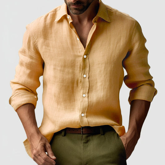 Camisa de botón vintage para hombre | Esencial casual de verano