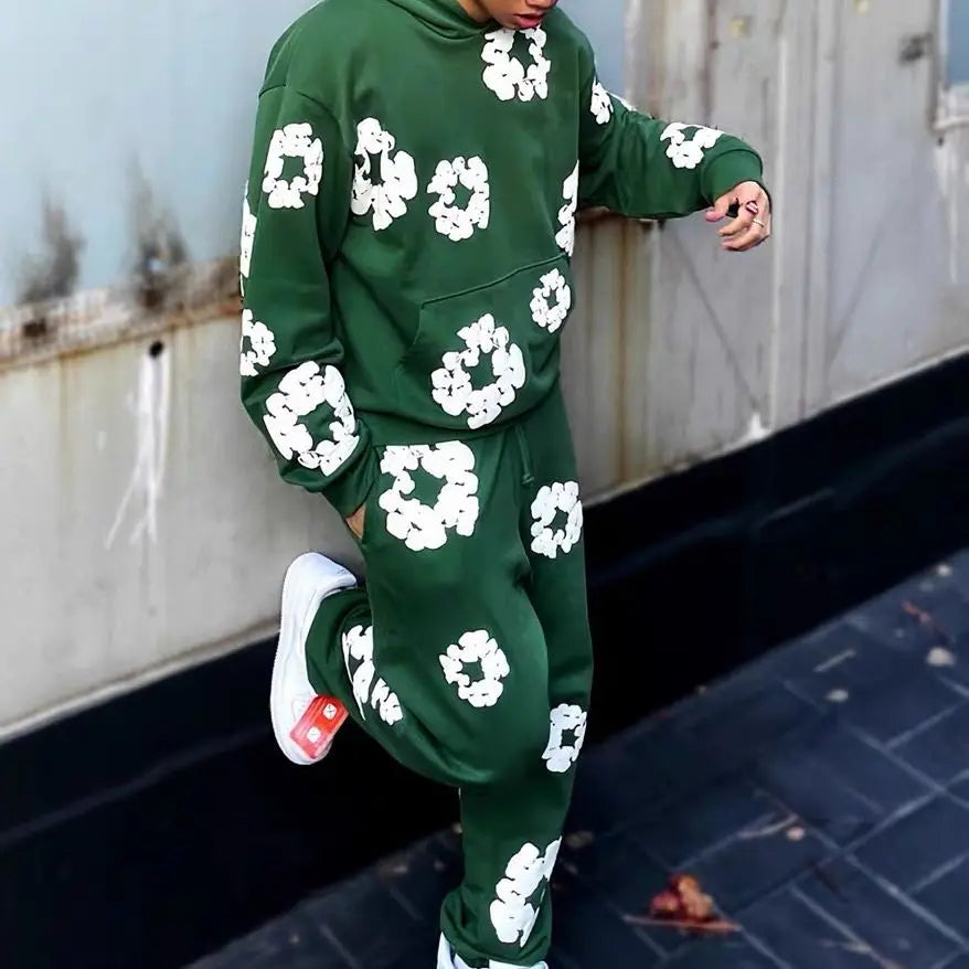 Ensemble de survêtement à imprimé floral unique