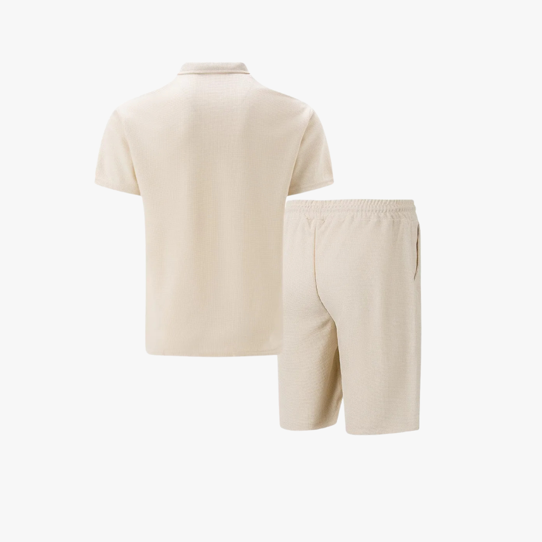 Ensemble Polo à Fermeture Éclair Homme | Short Coordonné Tenue d'Été