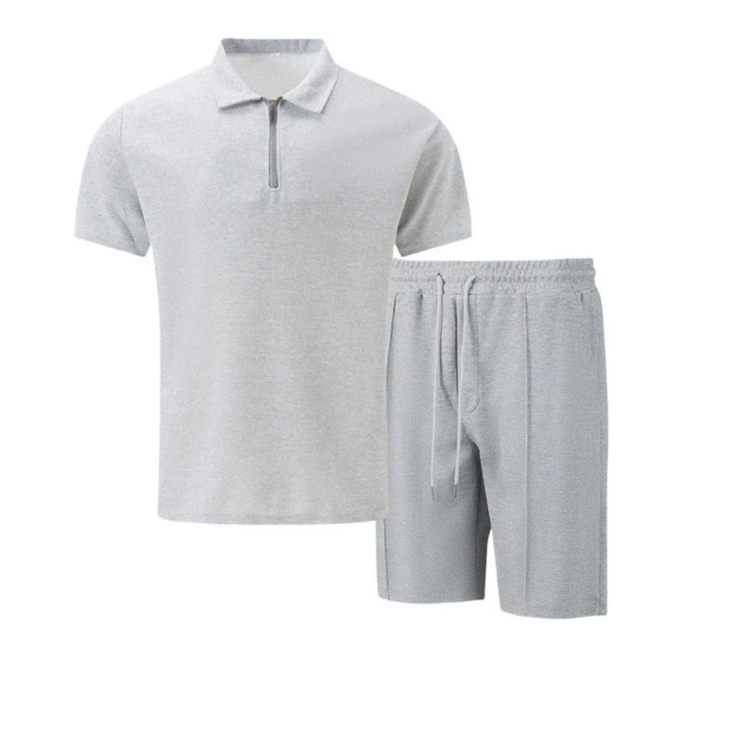 Ensemble Polo à Fermeture Éclair Homme | Short Coordonné Tenue d'Été