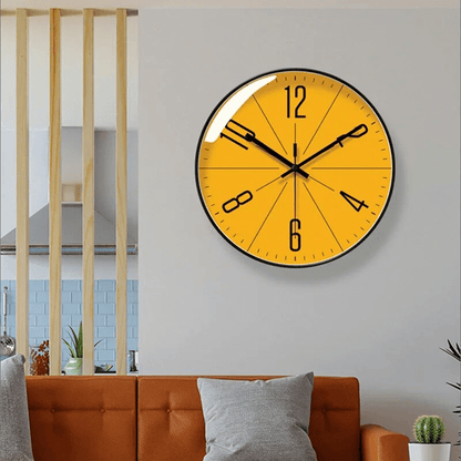 Reloj de pared minimalista moderno en blanco y negro