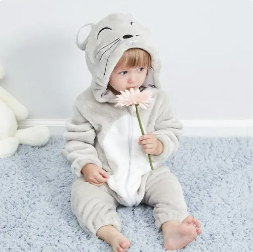Combinaison à capuche enfant animal